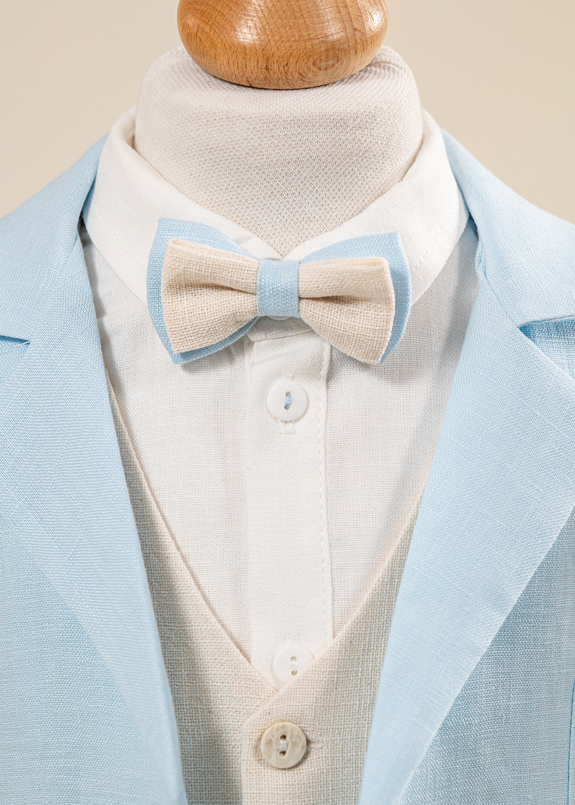 Set Botez Andrew 3 Piese, Costum, Trusou si Lumanare Personalizat Botez AnneBebe