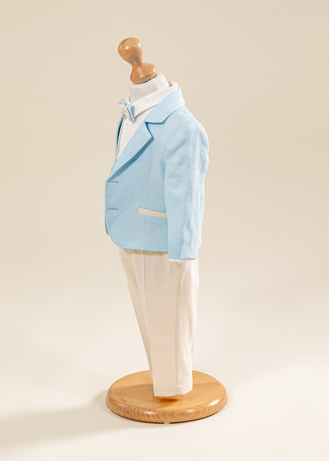 Costum Andrew din In Sacou Bleu Pantalon Bej AnneBebe