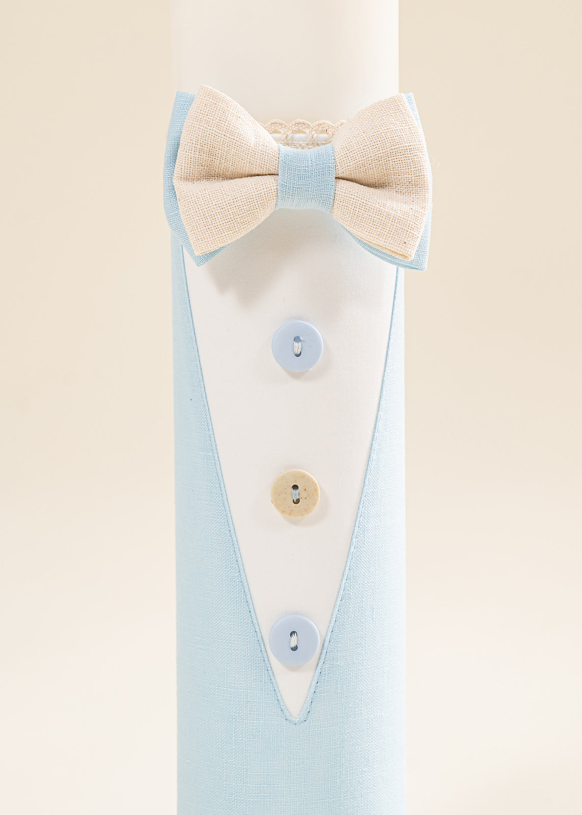 Set Botez Andrew 3 Piese, Lumanare, Trusou si Cufar Personalizat Botez AnneBebe