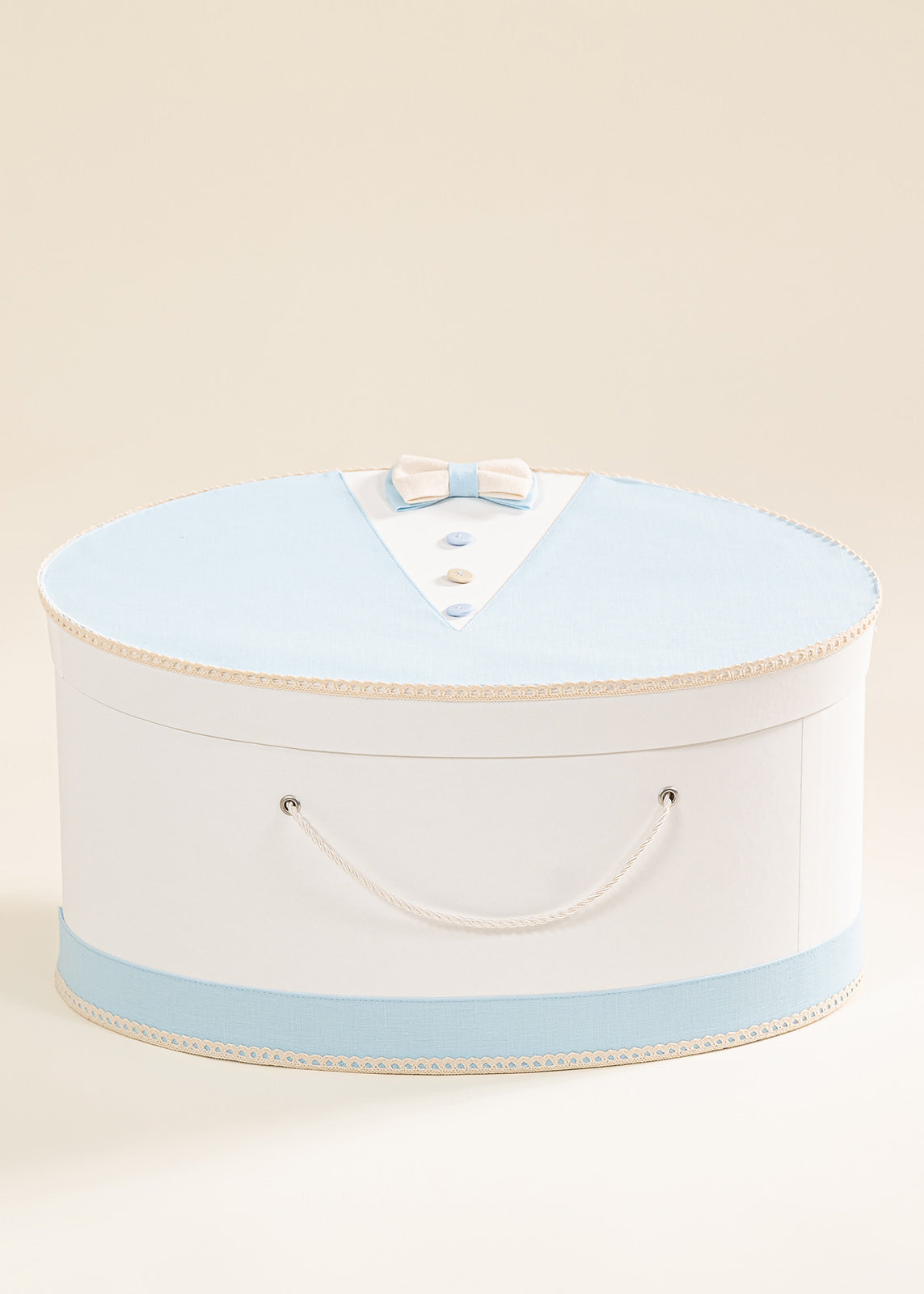 Cufar Andrew Oval Bleu Cu Coltisori Cappuccino AnneBebe