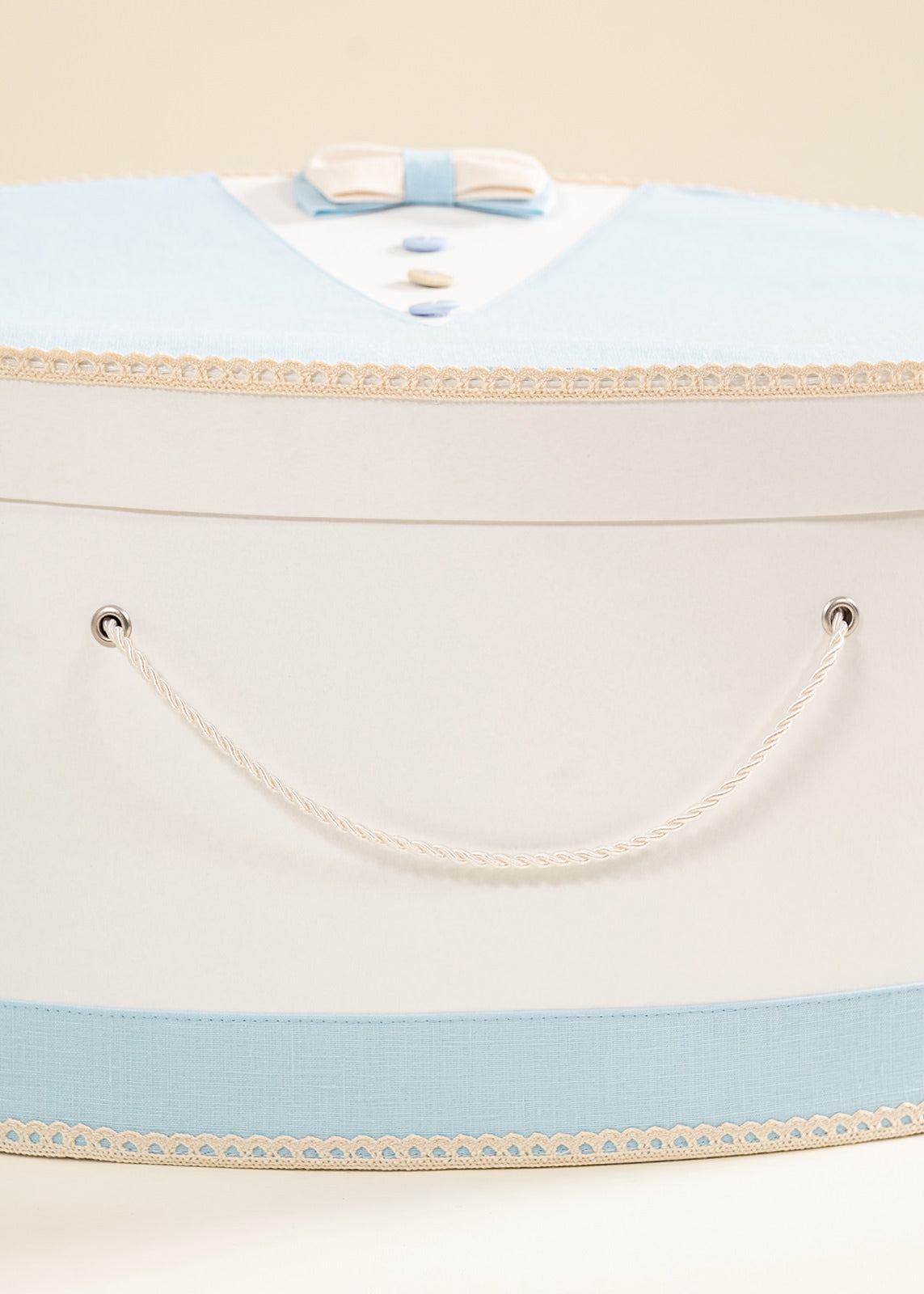 Cufar Andrew Oval Bleu Cu Coltisori Cappuccino AnneBebe