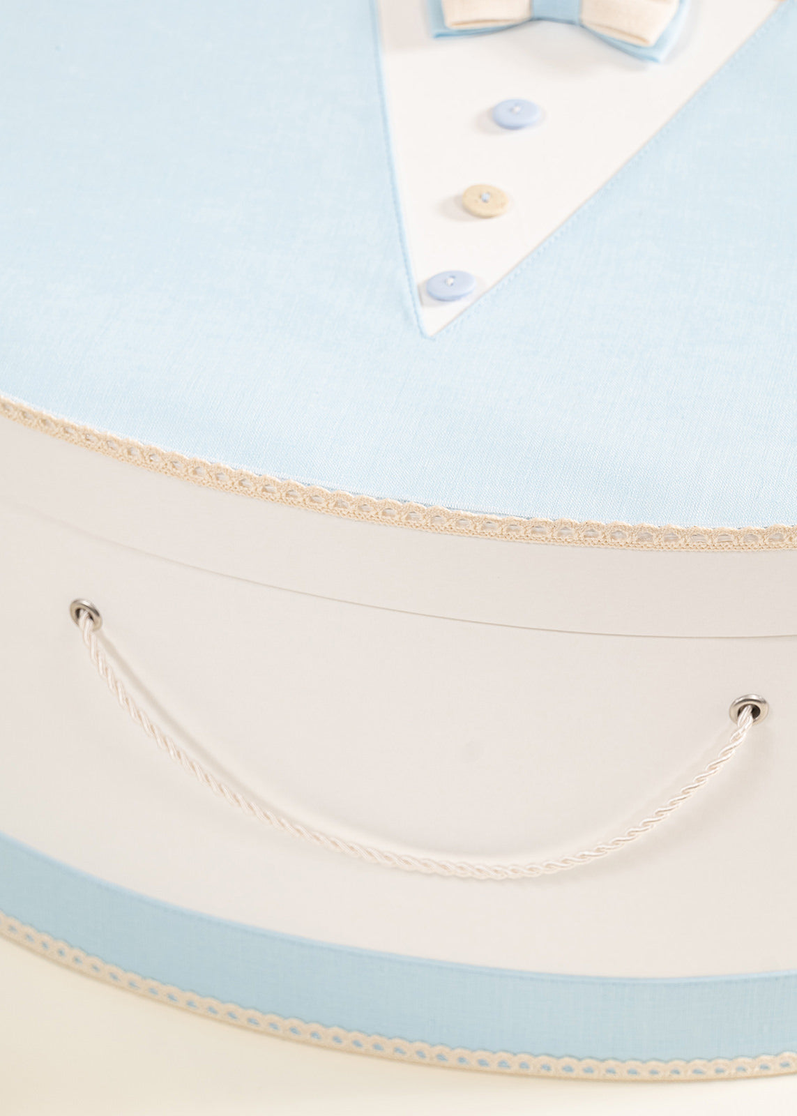 Cufar Andrew Oval Bleu Cu Coltisori Cappuccino AnneBebe