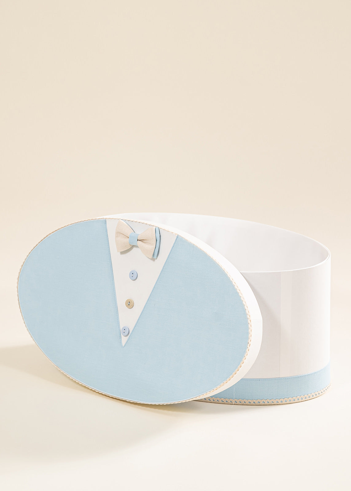 Set Botez Andrew 3 Piese, Lumanare, Trusou si Cufar Personalizat Botez AnneBebe