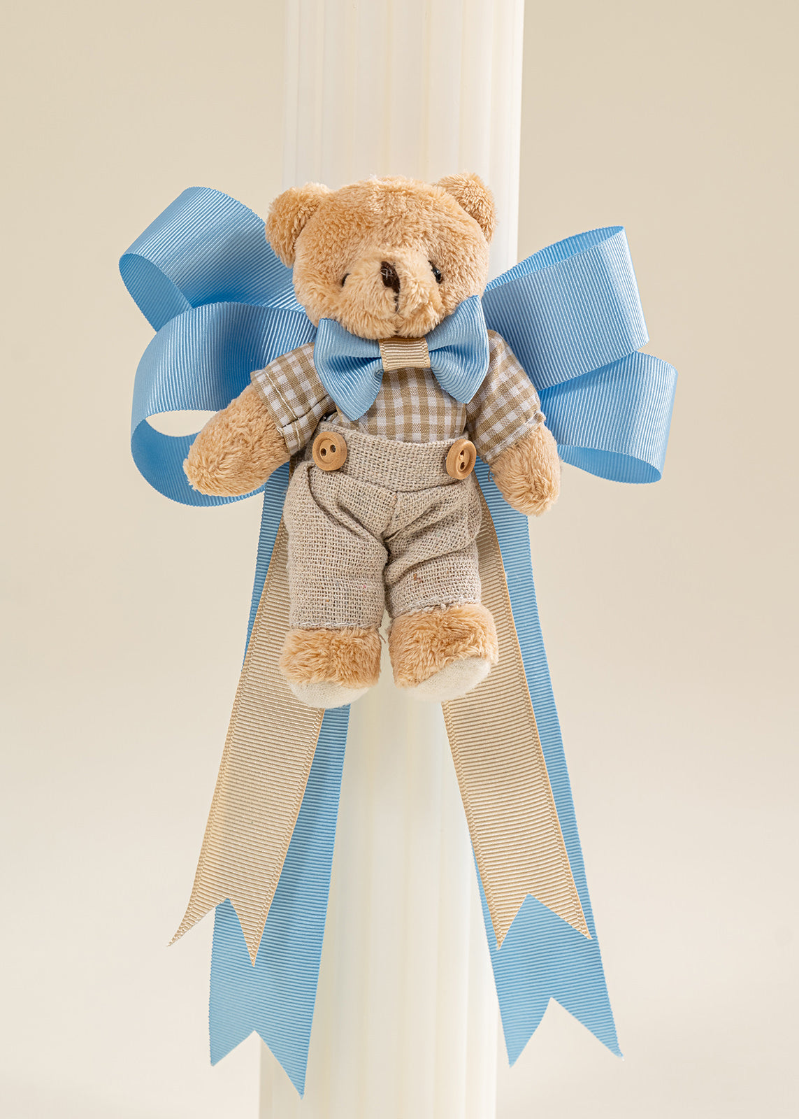 Lumanare Universala Funda Dubla Rips Bleu Urs Mic Bej AnneBebe