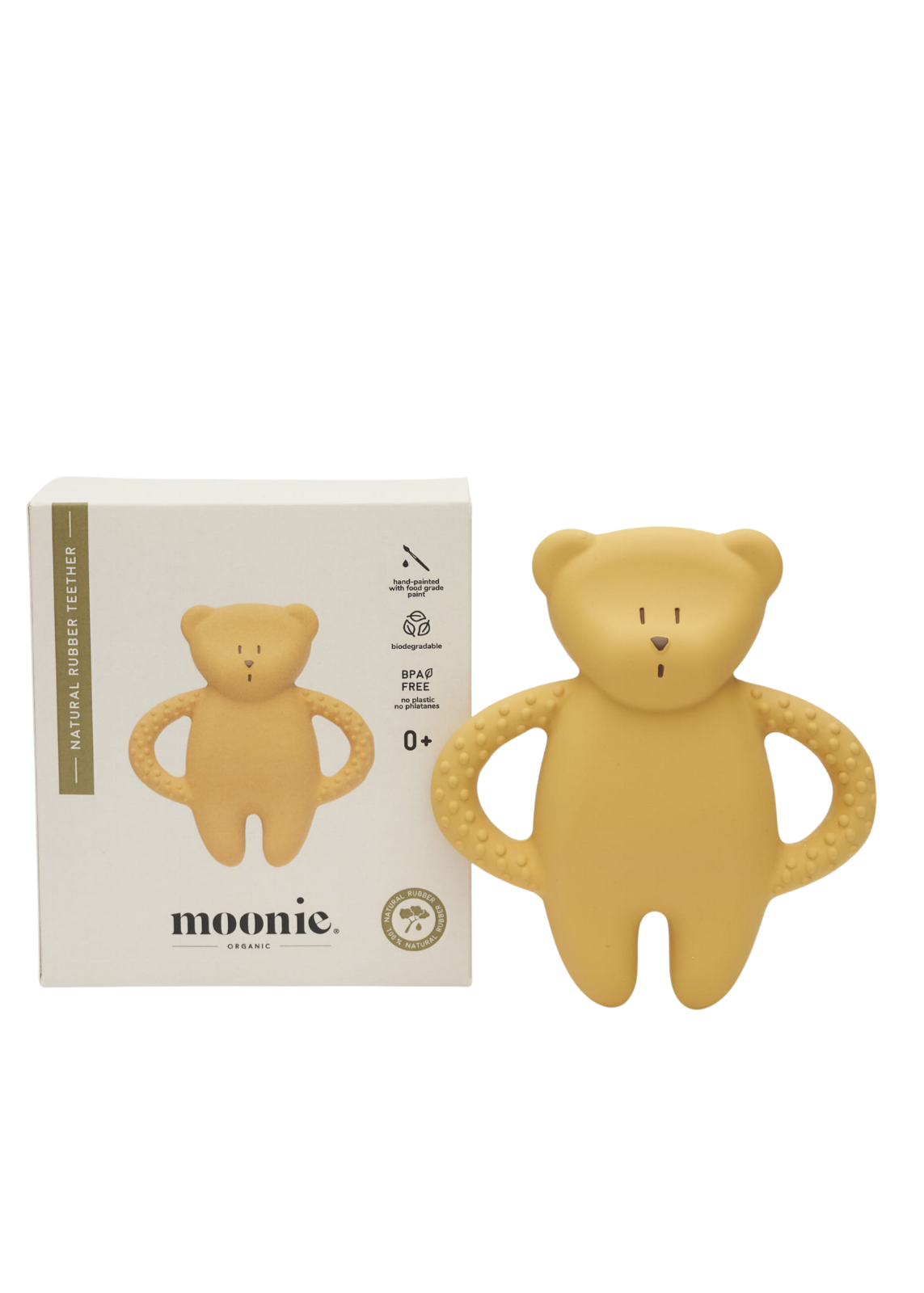 Jucarie Dentitie Ursulet Latex Natural Pur Natural Bear Honey Moonie