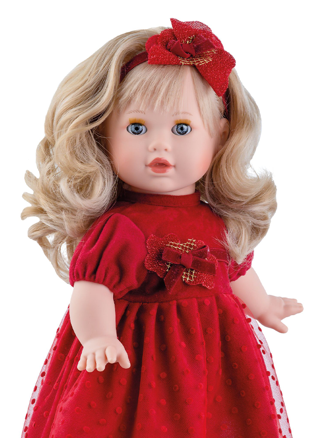 Tina Christmas Doll With Blonde Hair And Red Dress 622 Marina &amp; Pau