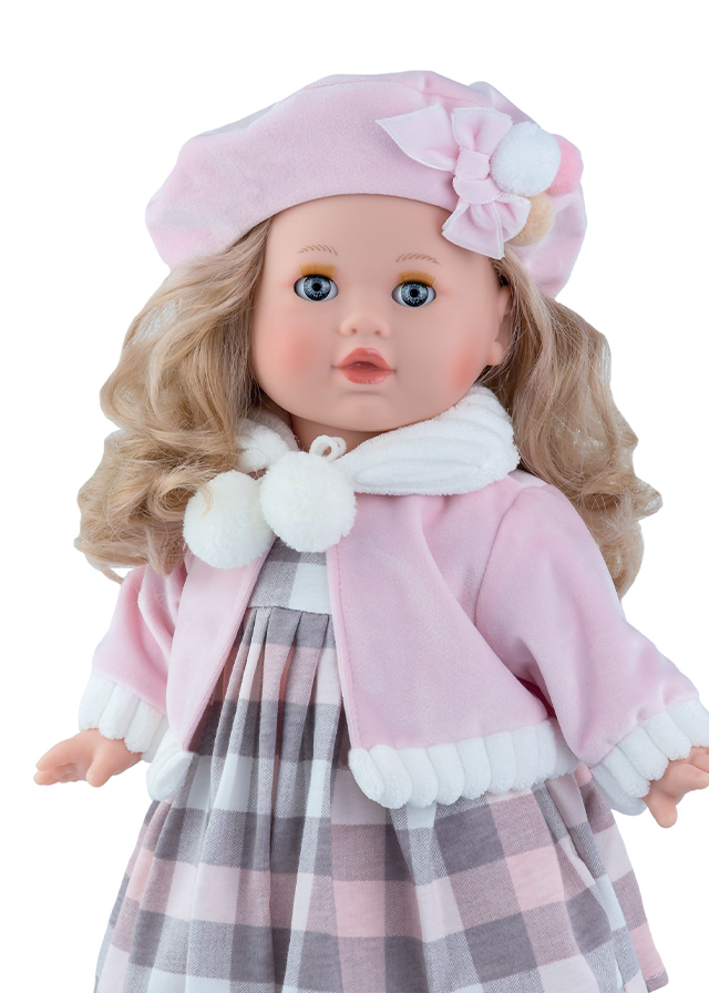 Tina Doll With Blonde Hair And Pink Checkered Dress 602 Marina &amp; Pau