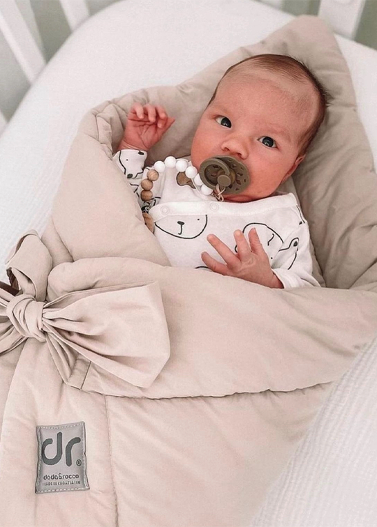 Baby Quilted Blanket 3 In 1 Beige Antiallergic Cotton 70x70 cm – 1030-2006 Dada&amp;Rocco