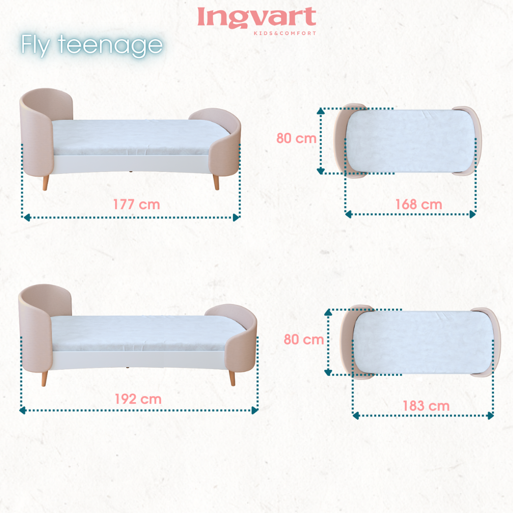 Premium Oval Convertible Crib Fly Bunny White Curly Design Quilted Fabric Loops 0-8 Years INGVART 