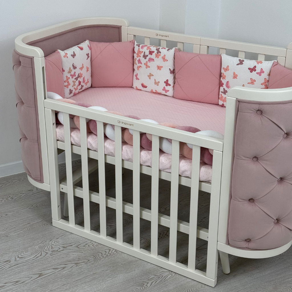 Patut Capitonat Evolutiv Boho Chesterfield cu Capete Capitonate Catifea Roz Ingvart