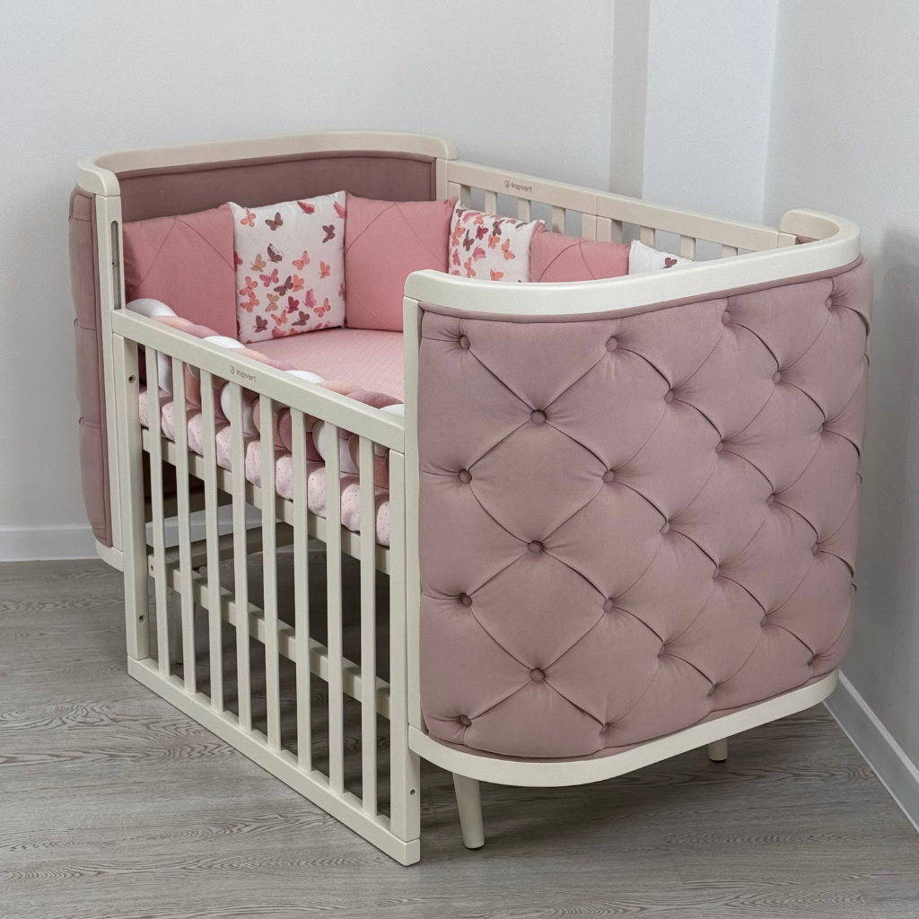Patut Capitonat Evolutiv Boho Chesterfield cu Capete Capitonate Catifea Roz Ingvart