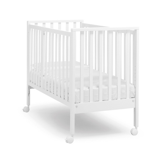 Patut Bebelusi Transformabil 6 in 1 Evolution 9 Nivele Saltea Lemn Fag Alb & Saltea & Set Textil Pat