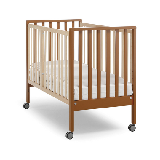 Patut Bebe Transformabil 6 in 1 Evolution Lemn Fag Ground 9 Nivele Saltea & Saltea & Set Textil Pat