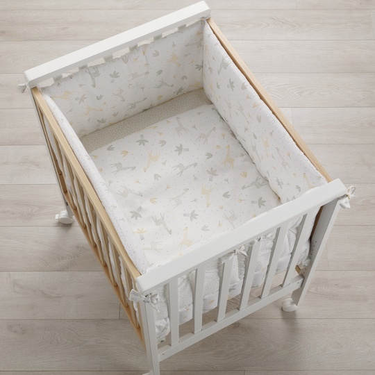 Set Protectie Patut 4 Piese Bumbac Evolution 2 in 1