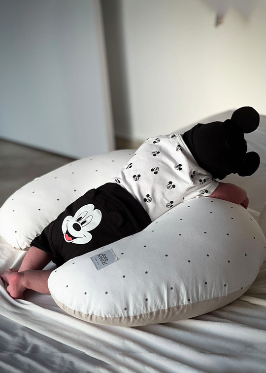 Baby Nursing Pillow Cream / Beige With Cotton Dots DOTS 1100-1002 Dada&amp;Rocco