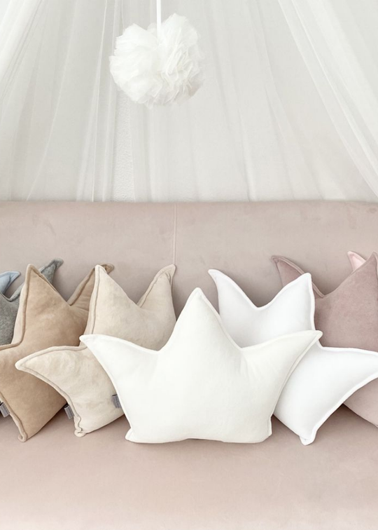 Beige Decorative Pillow With Crown And Antiallergic Filling 1161-5006 Dada&amp;Rocco