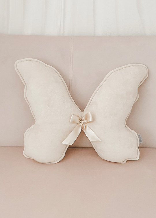 Beige decorative pillow with butterfly and anti-allergic filling 1160-5006 Dada&amp;Rocco