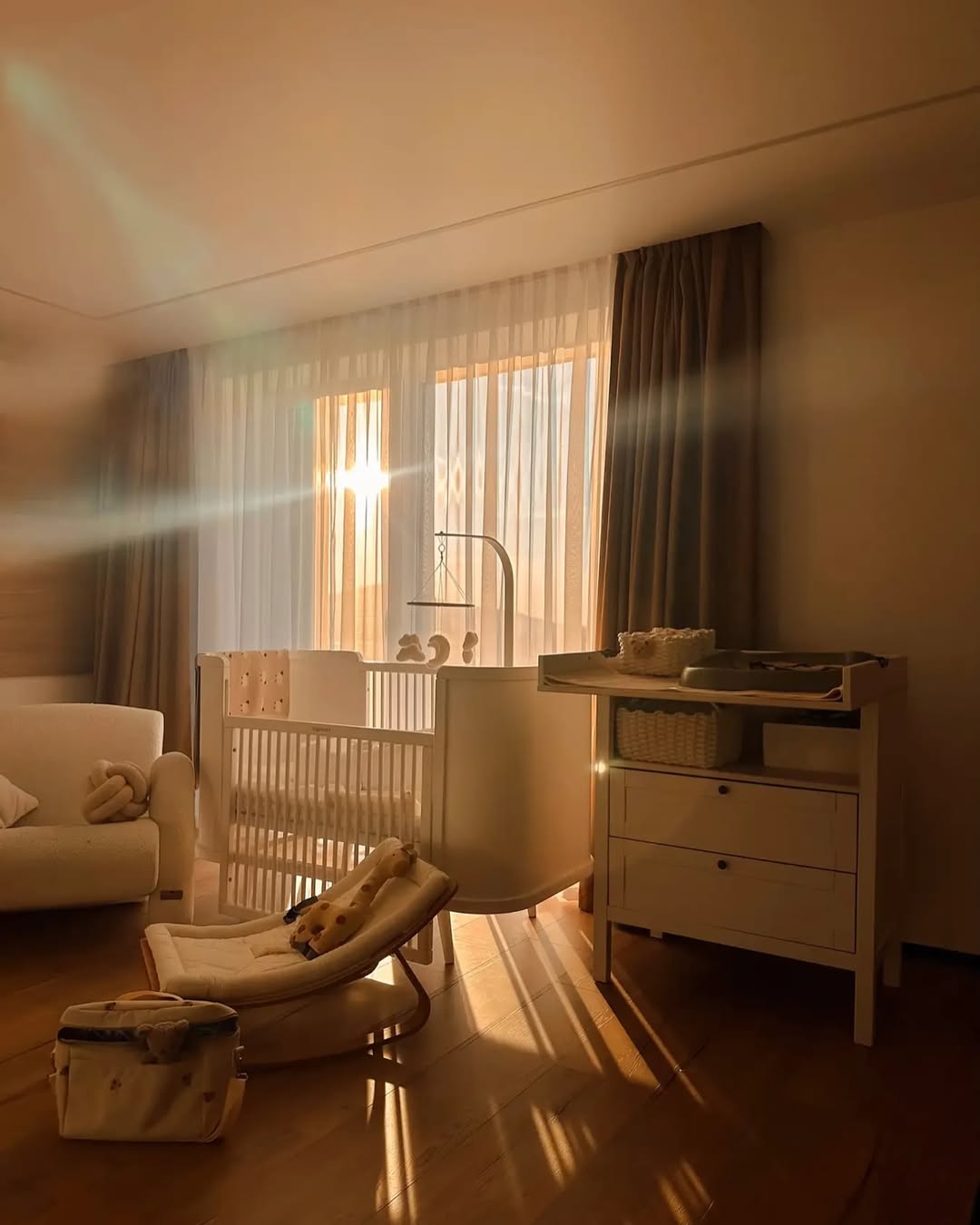 Patut Evolutiv Cosleeper Lemn Alb Boho Simplu Ingvart