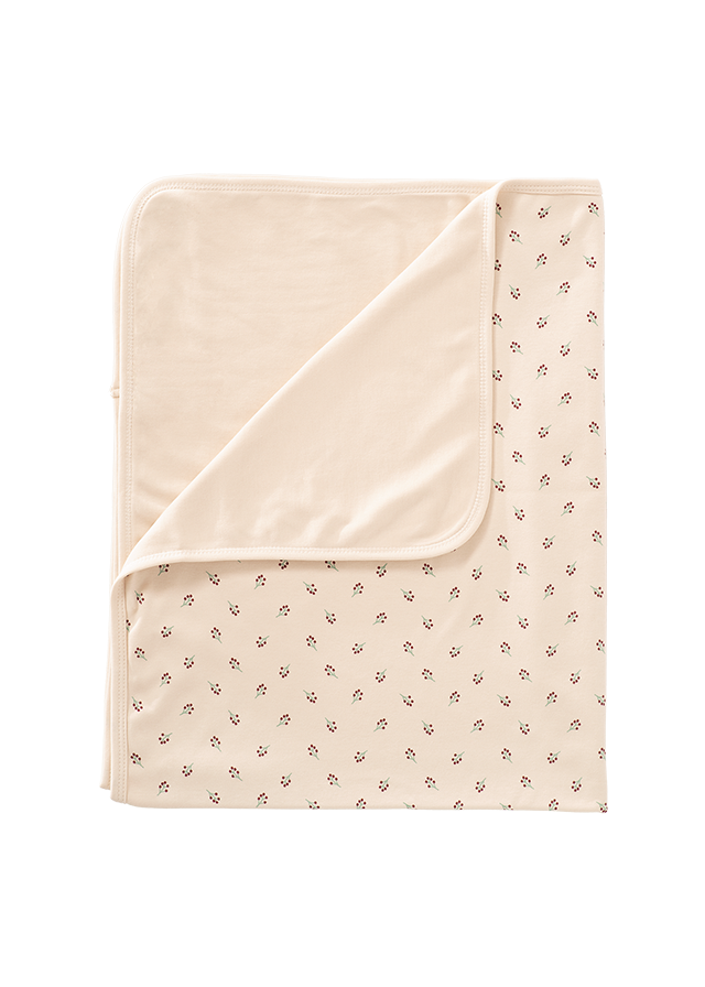 Organic cotton hooded towel 75X75 cm powder pink with popcorn print F424-12