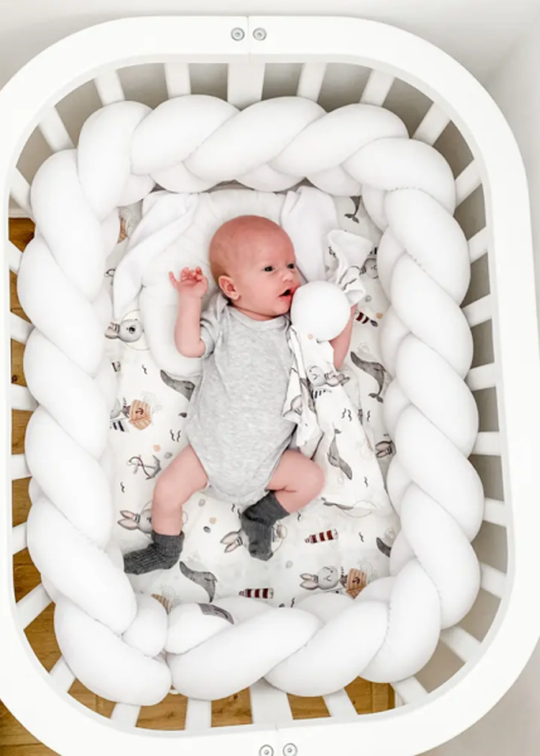 Protectie Impletita Patut Bebelusi Alba 280-300 cm – 1150-5004-928 Dada&Rocco