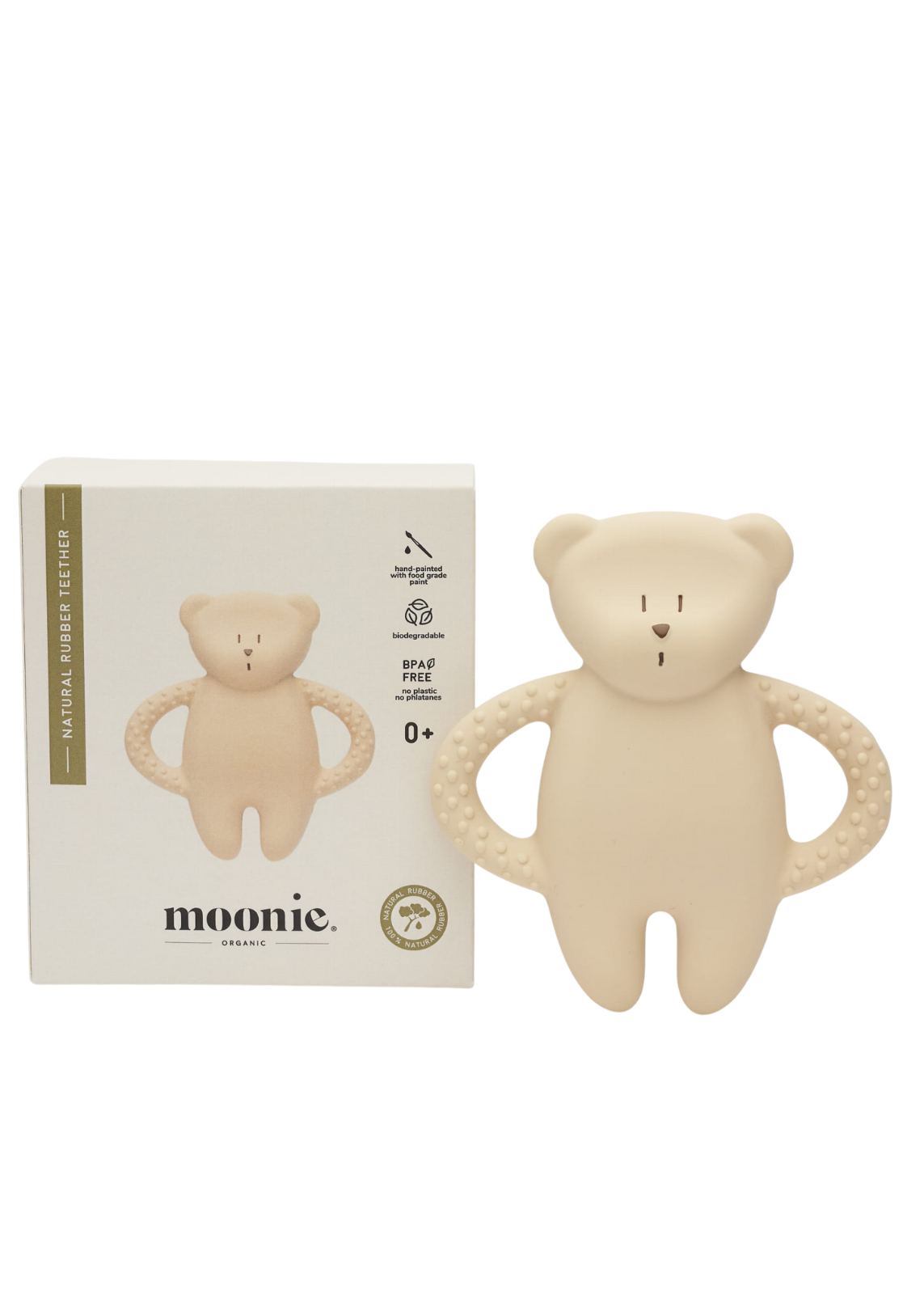 Jucarie Dentitie Ursulet Latex Natural Pur Natural Bear Sand Moonie