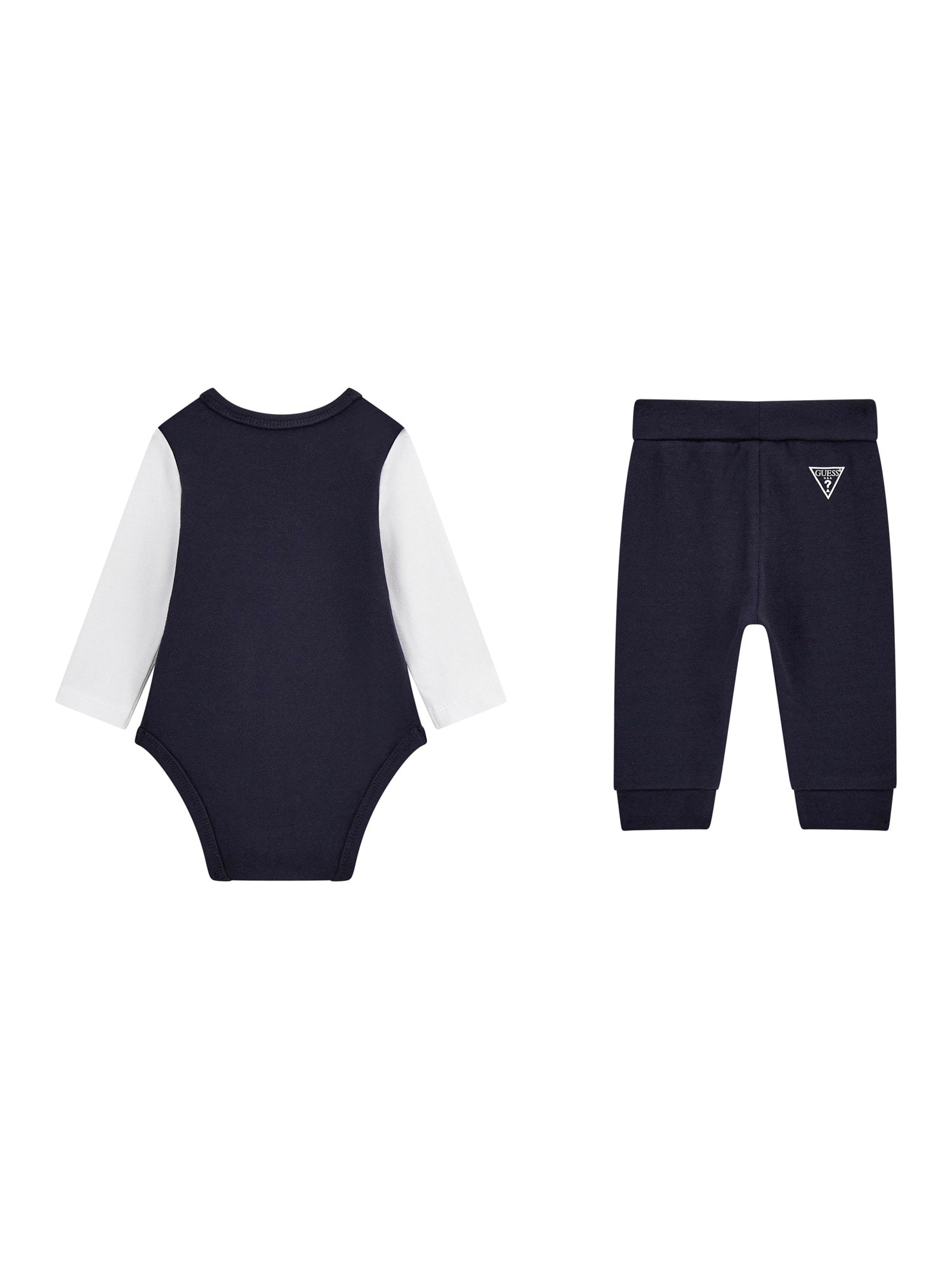 Set 2 Piese Alb cu Bleumarin Body cu Maneca Lunga si Pantaloni Lungi H5YW08 J1314 FV03 Guess