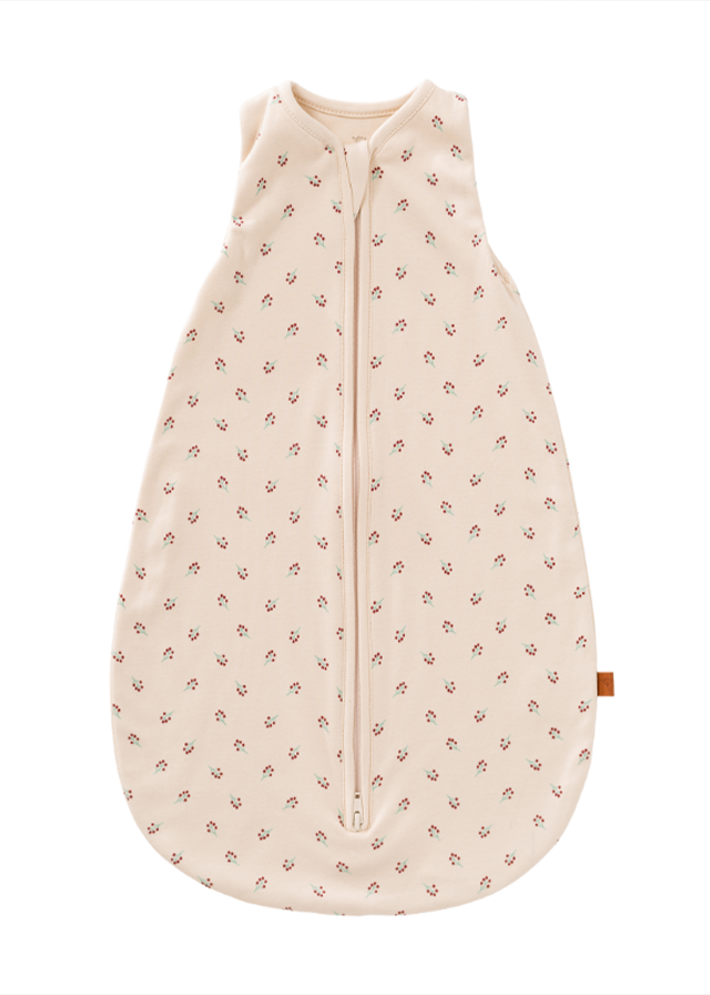 Sleeping bag New-Nascuti cream popcorn print organic cotton 60 cm - 0.7 TOG F705-29