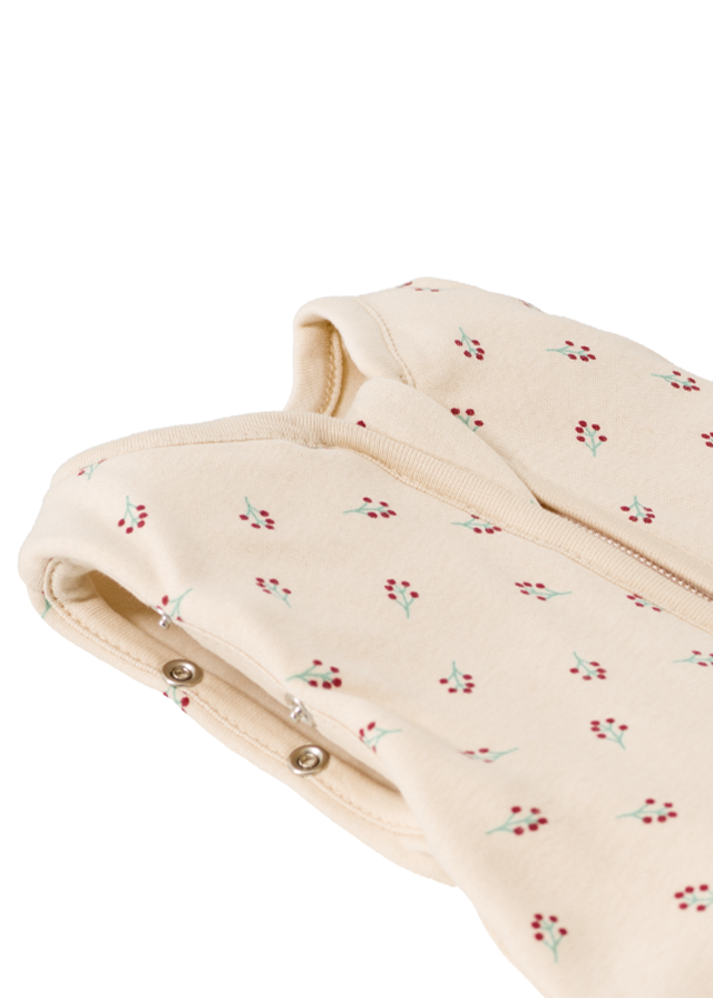 Sleeping bag New-Nascuti cream popcorn print organic cotton 60 cm - 0.7 TOG F705-29