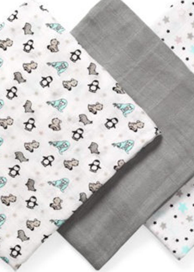 Gray Bamboo Diaper 70X70 cm 397/02