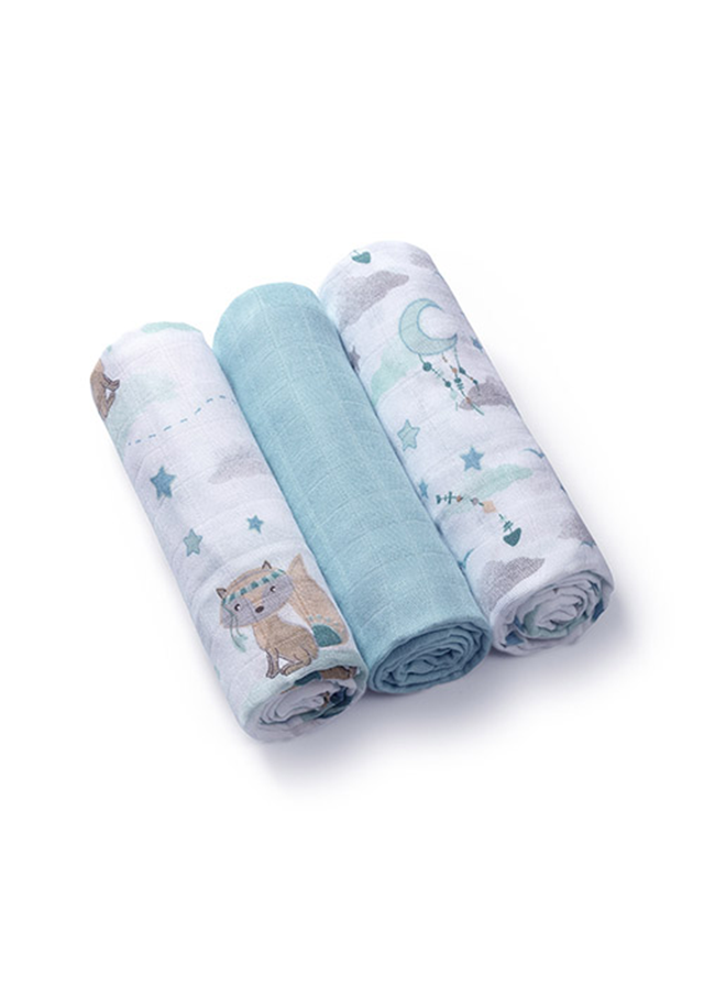 White-Blue Natural Bamboo Diapers 70X70 cm 397/12