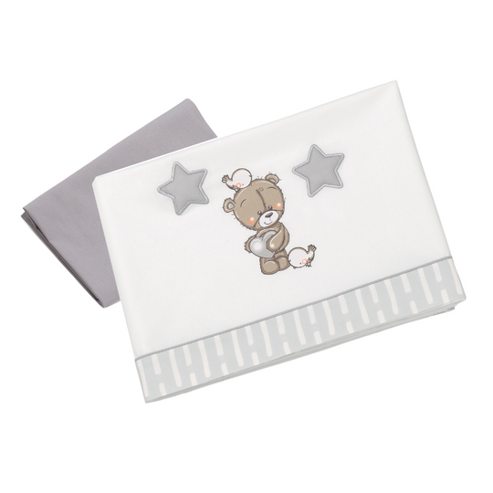 Love Me Azzurra Baby Cot Cotton Linen Set 3 Pieces