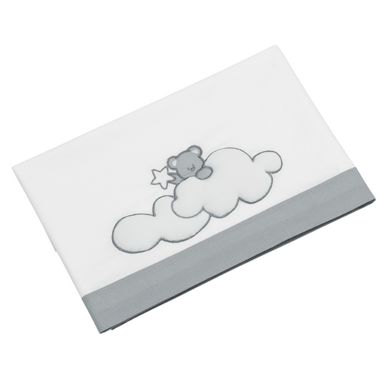 Set Lenjerie Bumbac Patut Bebelusi 3 Piese Mars Gri Azzurra