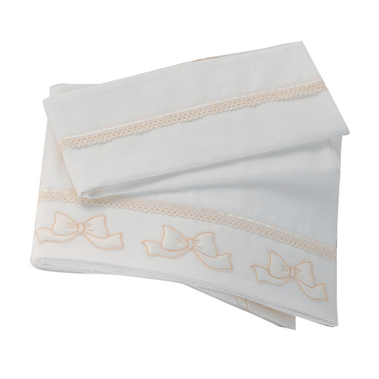 Ivory Azzurra Elegant 3 Piece Cotton Bed Linen Set