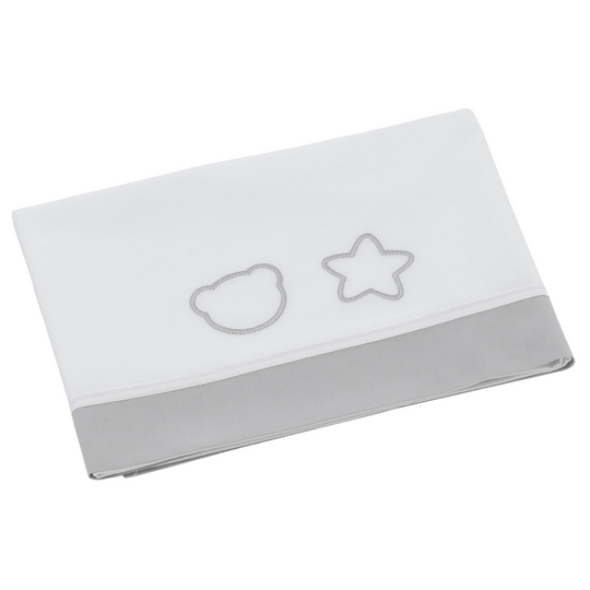 Set Lenjerie Bumbac Patut Bebelusi Oval 3 Piese Olalla Azzurra