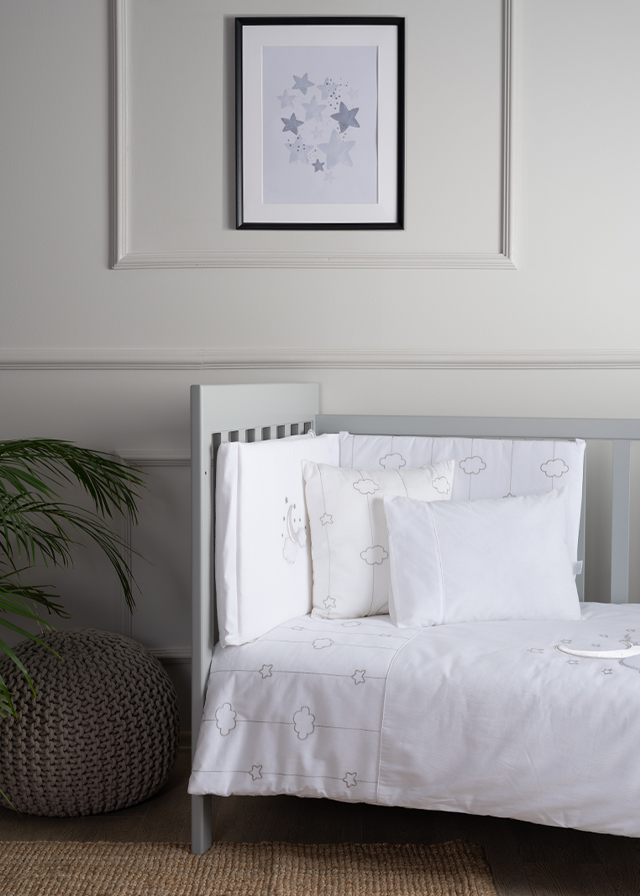 Set Lenjerie Patut 8 Piese Luna Chic Alba 60/70 cm 0505 FUNNABABY