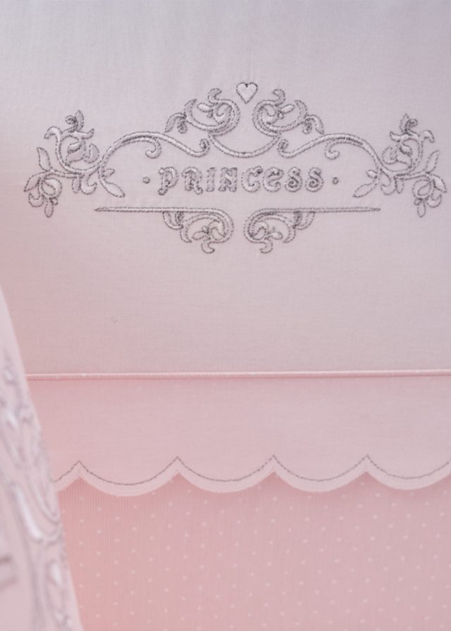 8 Piece Princess Crib Bedding Set Pink 60X120, 70x140 5105 FUNNABABY