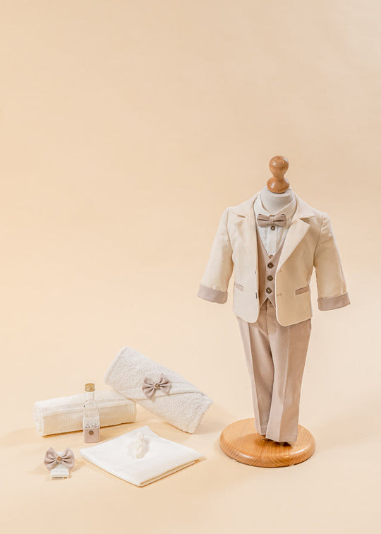 Set Botez Filip 2 Piese, Costum Si Trusou Personalizate AnneBebe