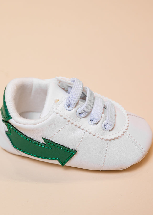 Pantofi Sport Alb cu Verde cu Siret 241336 Sinderella - Camera Bebelusului