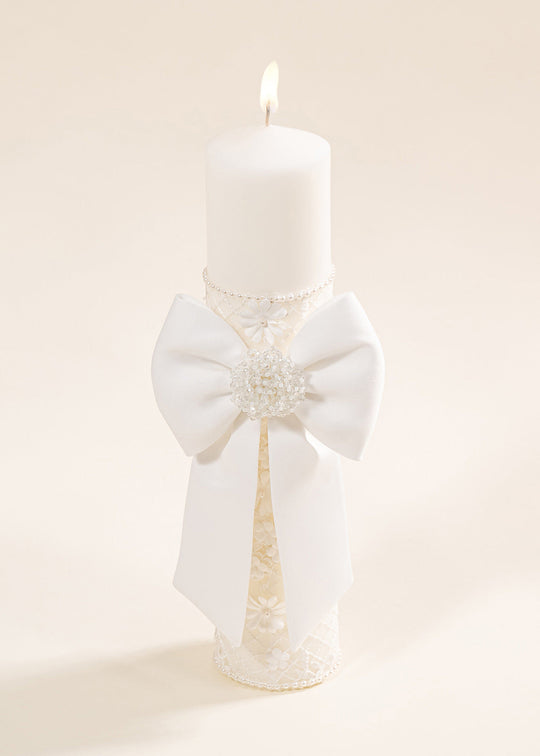 Lumanare Alice Crem Flori Mari 3D AnneBebe