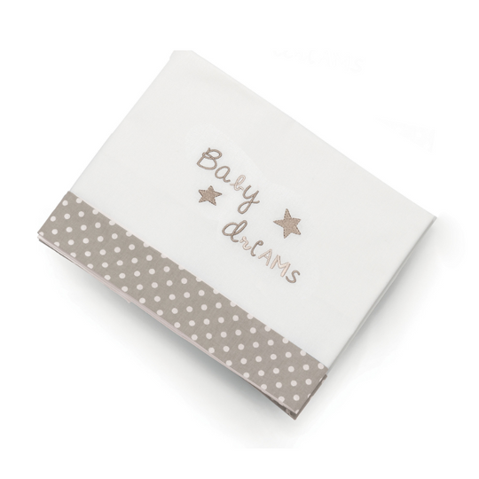 Set Lenjerie Bumbac Pentru Patut Bebelusi 3 Piese Baby Dream Havana Azzurra