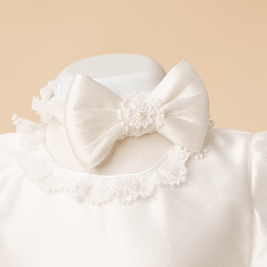 Bentita Crem Funda Tafta Cu Floricica Fete AnneBebe