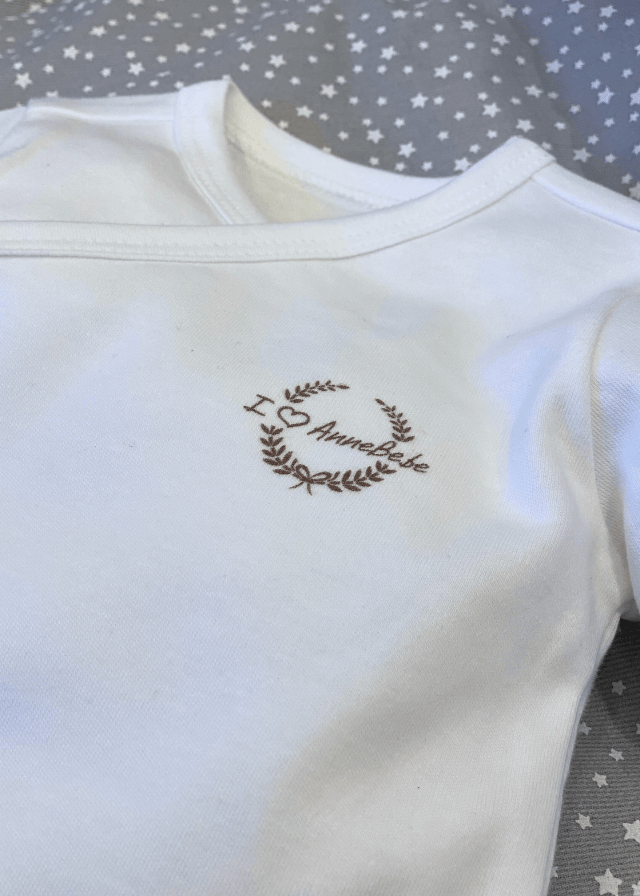 AnneBebe - Body Bebelusi cu Maneca Lunga Unisex Alb Bumbac Organic Petrecut S82166 Kity Kate