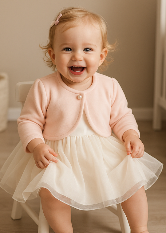 Bolero roz plusat Bebelusi Annebebe