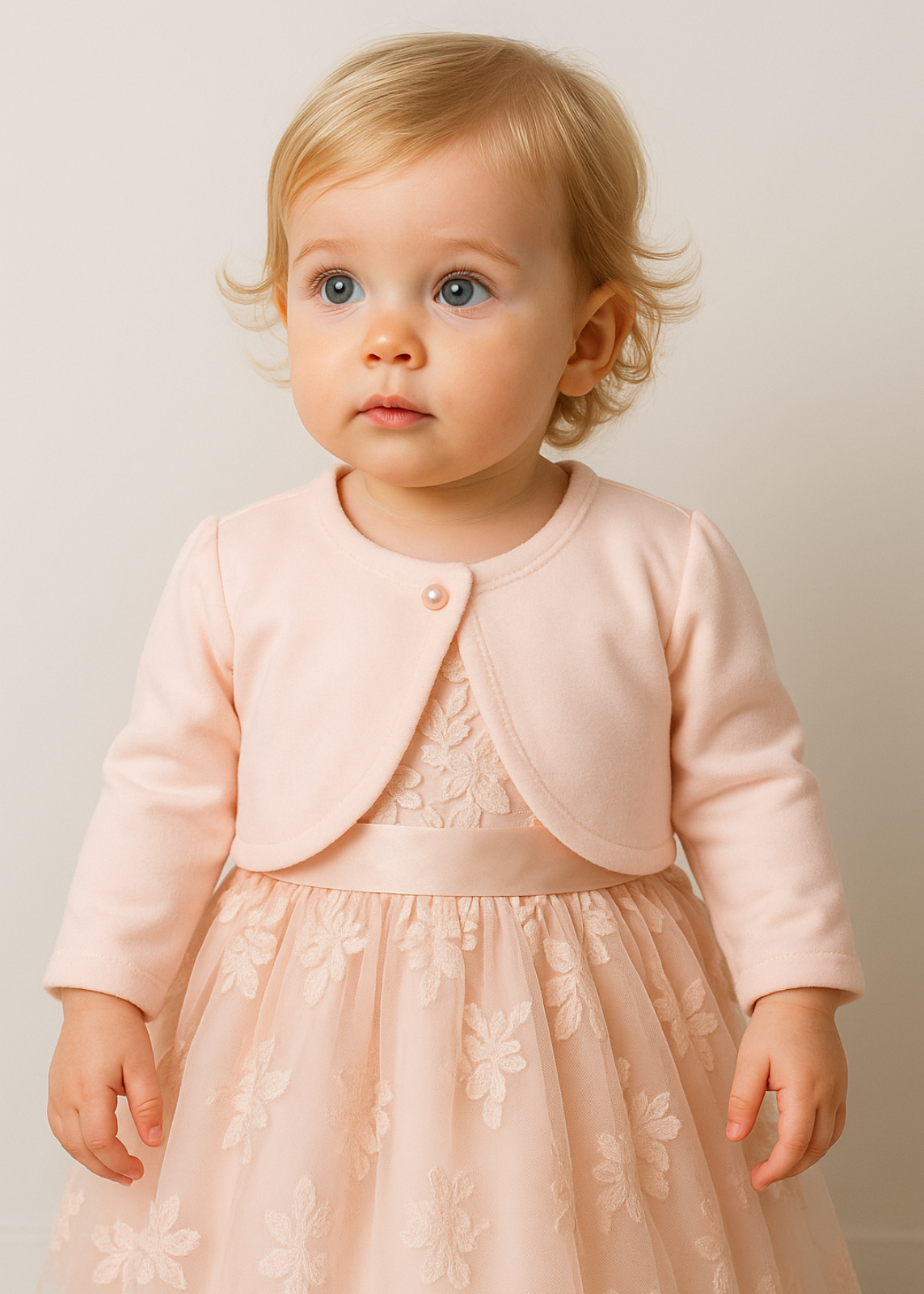 Pink plush bolero Babies Annebebe