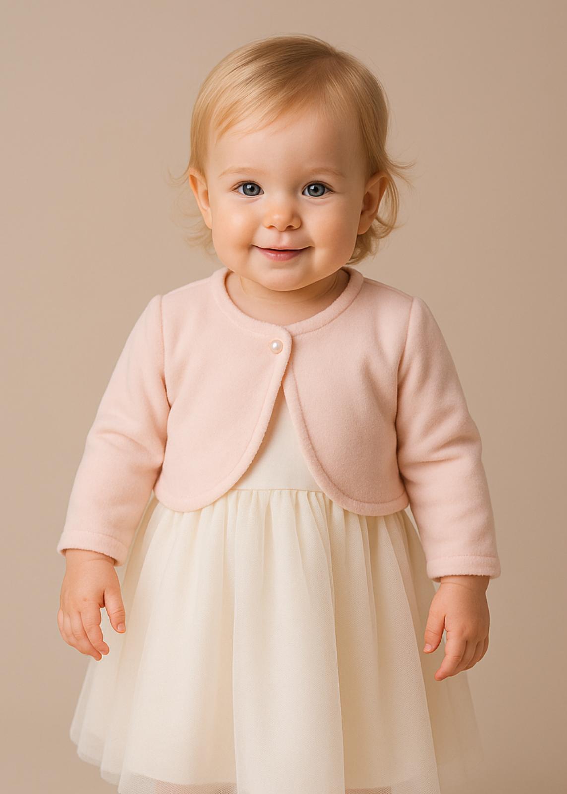 Pink plush bolero Babies Annebebe