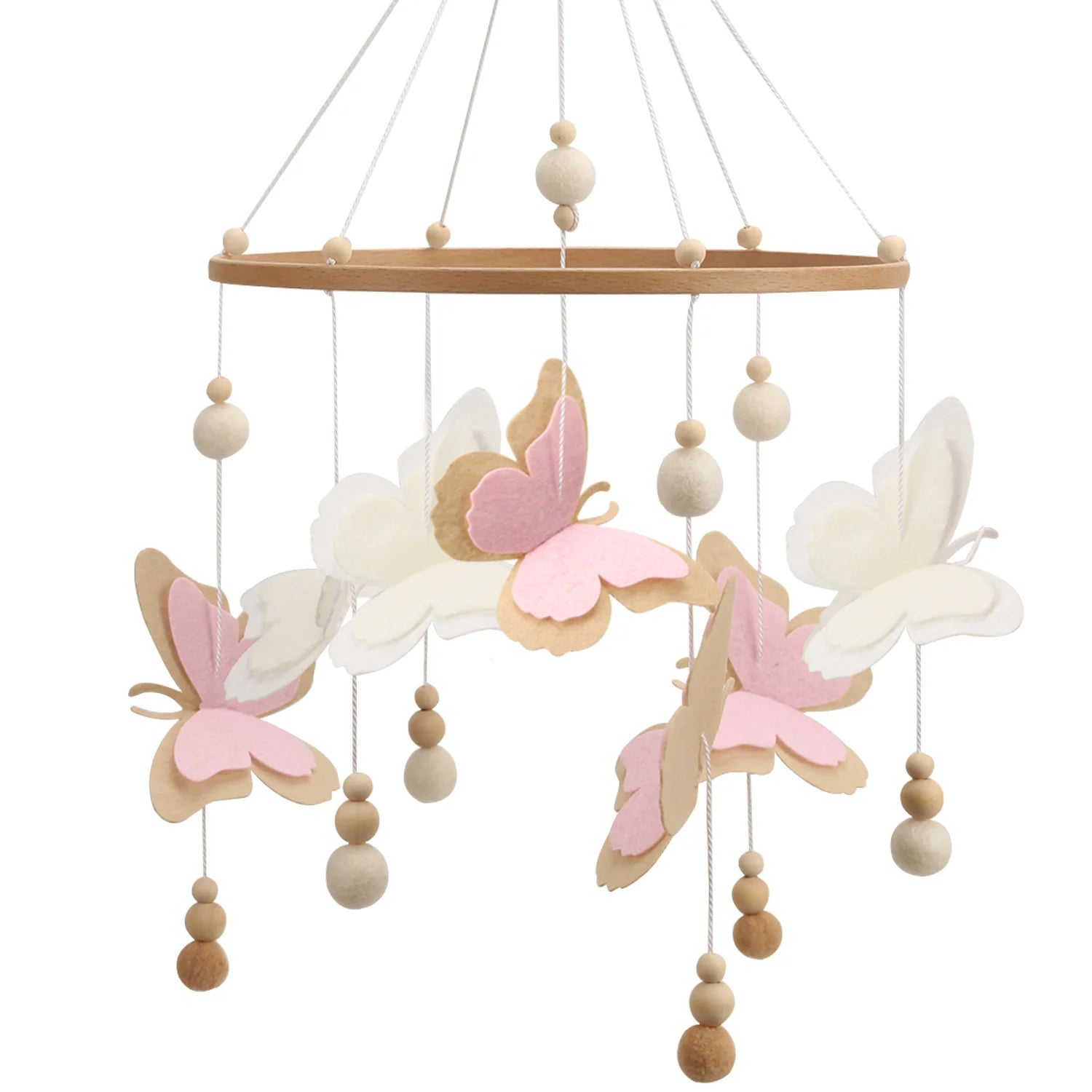 Carusel muzical cu fluturasi pentru patut bebe fara suport Ingvart