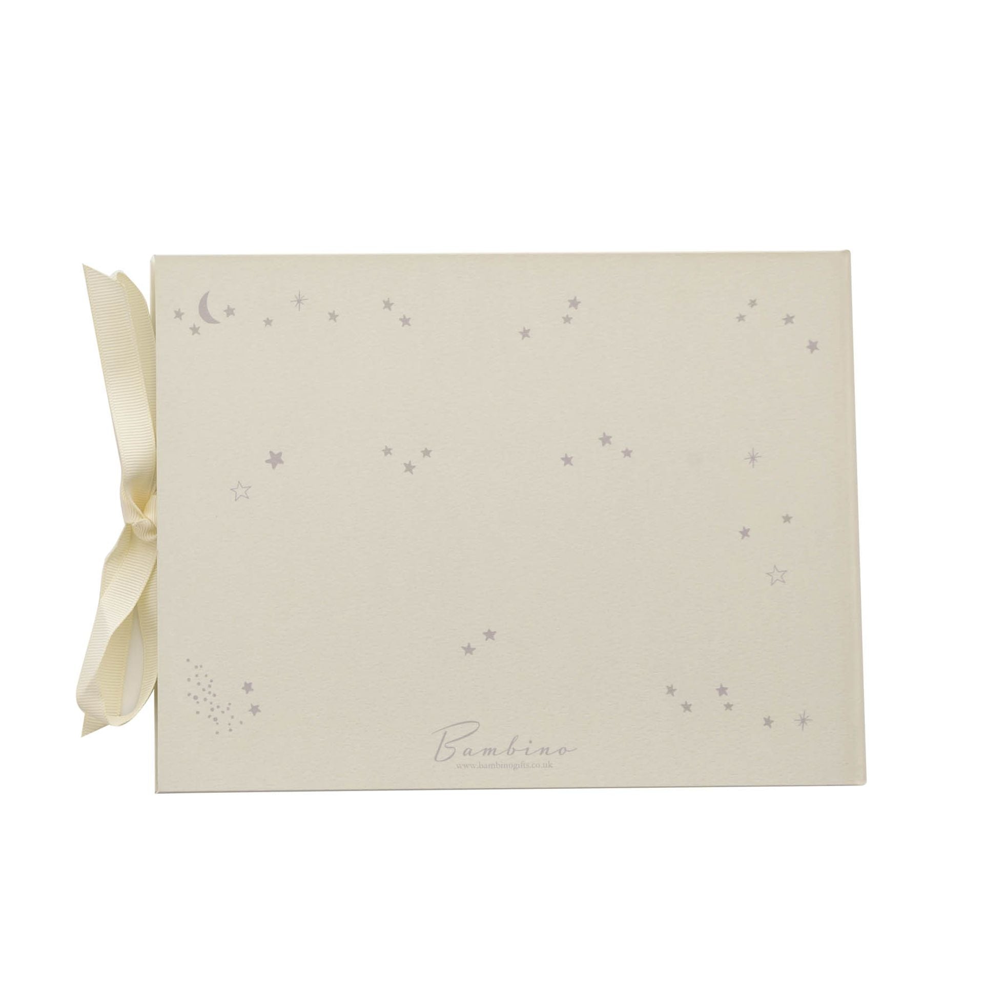 AnneBebe - Album Foto Baby Shower Crem Cu Urs Argintat CG1527 Bambino by Juliana