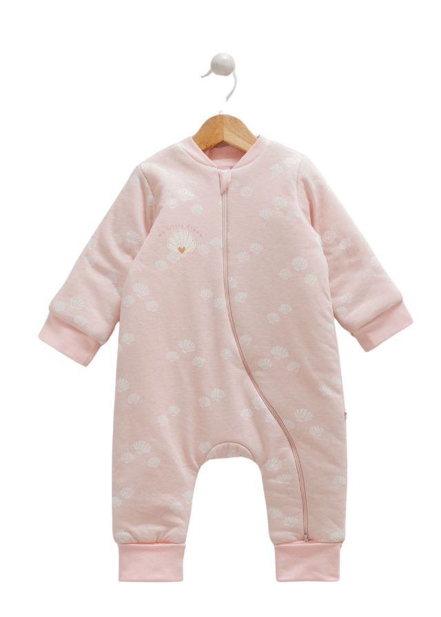 AnneBebe - Combinezon Dormit Fete TOG 2.5 Somon Bumbac Scoici UTK9583 Caramell