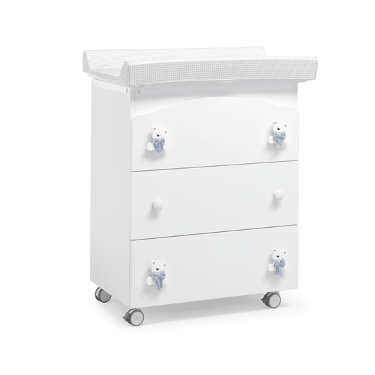 Comoda Bebelusi Tato Design Vesel Camera Bebelusului Italia Erbesi Alb & Bleu