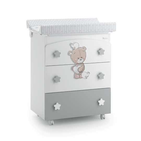 Dresser Love Me White &amp; Gray Dresser Elegant Design with Dressing Table 